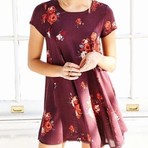 Silence and Noise Purple Floral Dress